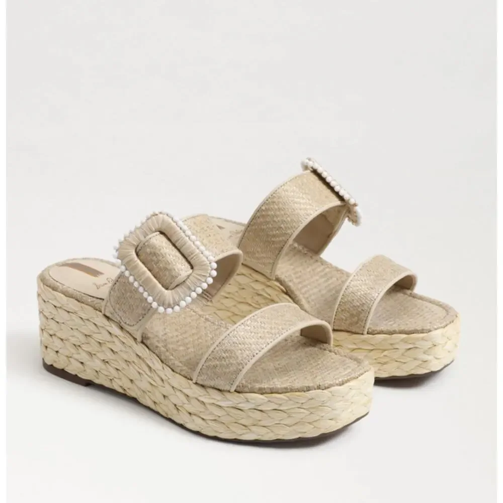 Sam Edelman Chase Espadrille Wedge Platform Sandal Buckle Size 9 - Picture 1 of 9